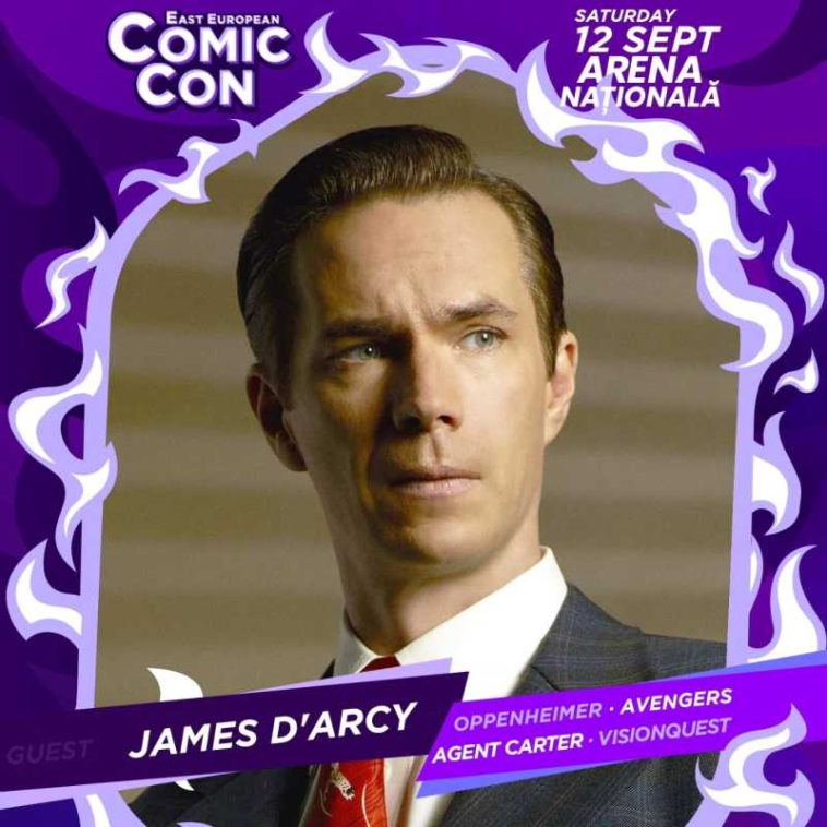 Actorul britanic James D’Arcy – prezent în septembrie la Comic Con Arena Națională; a apărut recent în Oppenheimer