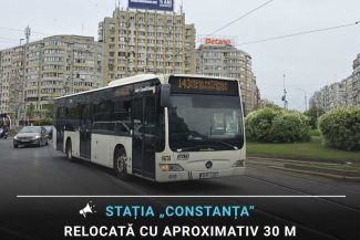 TPBI: Stația ‘Constanța’ amplasată pe Strada Doamna Ghica a fost relocată cu 30 metri spre Piața Delfinului