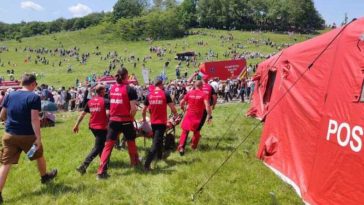 VIDEO Harghita: 156 de persoane au avut nevoie de îngrijiri medicale la pelerinajul de la Șumuleu Ciuc