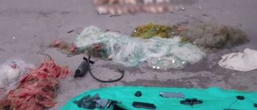Giurgiu: 400 de metri de plase de pescuit și o ambarcațiune gonflabilă, confiscate într-o acțiune a Poliției de Frontieră