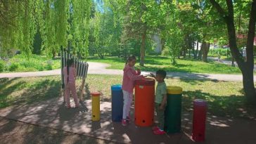 Harghita: Zonă de joacă cu instrumente muzicale, inaugurată în Parcul Central din Miercurea-Ciuc, în premieră în județ (GALERIE FOTO)