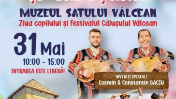 Vâlcea: Copilăria și călușul, sărbătorite împreună la Muzeul Satului de la Bujoreni