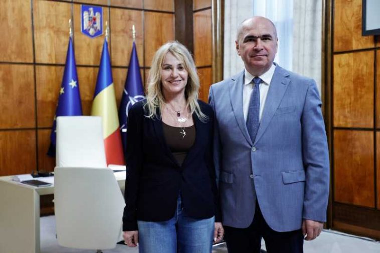 Premierul Bolojan – întrevedere cu Nadia Comăneci, la Palatul Victoria