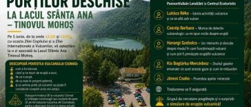 Harghita: Ziua Porților Deschise, în premieră la Lacul Sfânta Ana; prezentări despre vulcani și activități interactive