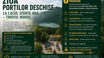 Harghita: Ziua Porților Deschise, în premieră la Lacul Sfânta Ana; prezentări despre vulcani și activități interactive
