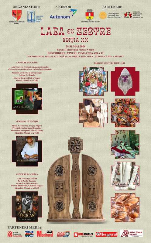 Neamț: Zeci de meșteri populari din toată țara participă la Festivalul de Artă Populară ‘Lada cu zestre’