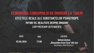 Iași: Campanie de prevenire a consumului de droguri în rândul studenților, lansată de UAIC