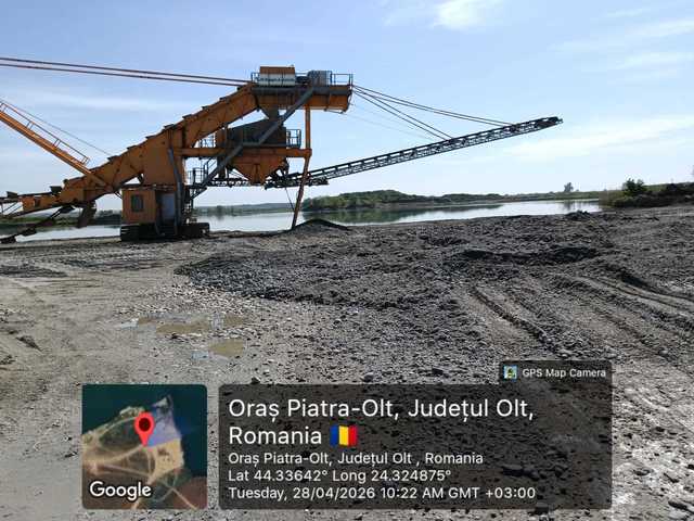 Acţiune de forţă a inspectorilor Apele Române Jiu: Peste 100 de hectare exploatate ilegal la Piatra-Olt, două plângeri penale, o amendă de 40.000 lei şi activitate suspendată