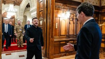 Nicuşor Dan, întâlnire bilaterală cu Volodimir Zelenski: Ne dorim ca industria noastră să beneficieze de expertiza ucraineană în dezvoltarea şi producerea de noi tehnologii de apărare / România, susţinător ferm al parcursului european al Ucrainei