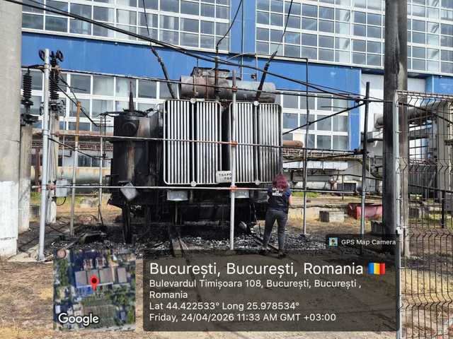 Garda de Mediu, verificări după incendiul de la CET Vest – Solul, posibil contaminat pe o suprafaţă de 50 de metri pătraţi / S-au dispus analize şi eliminarea deşeurilor rezultate în urma incidentului prin operatori autorizaţi
