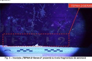 Dronă prăbuşită la Galaţi – Ministerul Apărării – Dronă kamikaze de fabricaţie rusească / Încărcătura de luptă a fost de tip High-Explosive, cu greutatea de aproximativ 30 kg / Probele, identice cu cele ale resturilor de drone căzute anterior în România