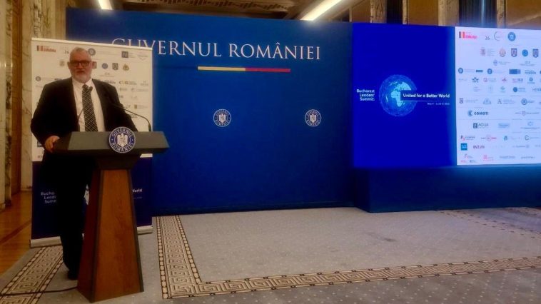 Adrian-Victor Vevera, Director General ICI București, discurs la deschiderea Bucharest Leaders' Summit 2026, Palatul Victoria, mai 2026