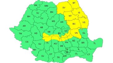 Meteorologii anunţă instabilitate atmosferică accentuată în mai multe zone ale ţării, până duminică dimineaţă / Cod galben în cea mai mare parte a Moldovei şi local în Carpaţii Orientali şi Meridionali / Vremea în Bucureşti