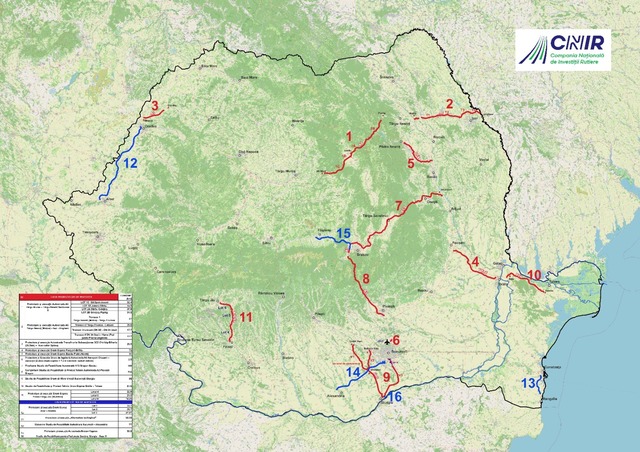 Compania Naţională de Investiţii Rutiere (CNIR) preia cinci proiecte majore noi de infrastructură rutieră/ Printre ele, autostrada Făgăraş-Braşov, drumul expres Arad-Oradea şi noul pod peste Dunăre Giurgiu-Ruse 2