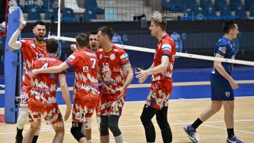 Volei masculin: Arcada Galați, victorioasă în primul meci al finalei Diviziei A1