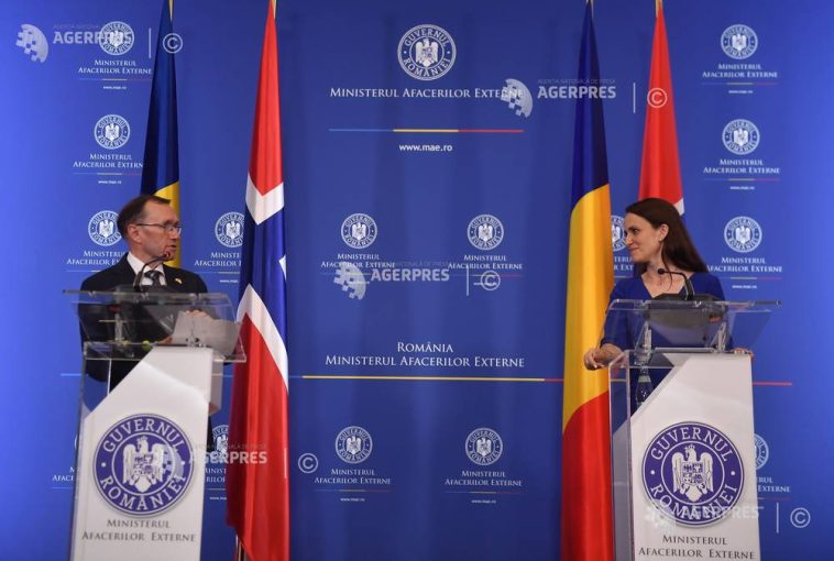 MAE: Oana Țoiu a vorbit cu omologul din Norvegia despre dinamica pozitivă a cooperării economice
