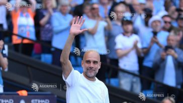 Fotbal: Pep Guardiola, moment emoționant la despărțirea de fanii lui Manchester City