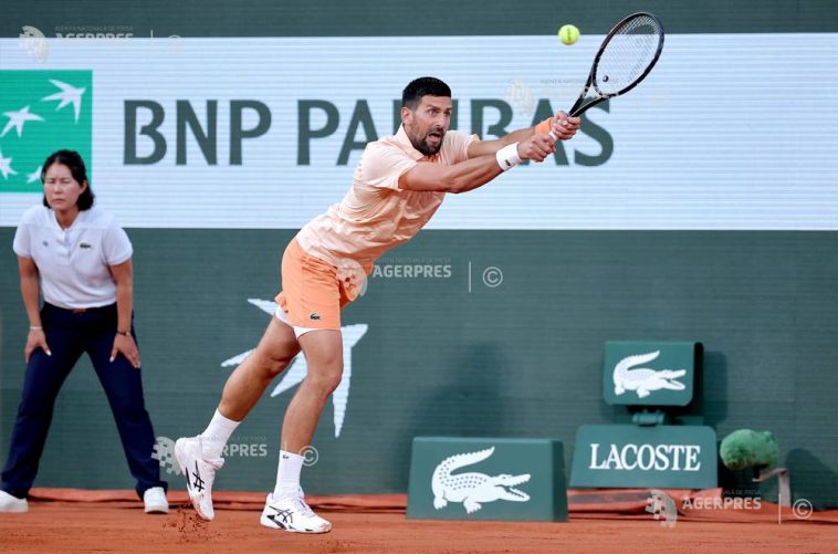 Tenis: Novak Djokovic s-a calificat în turul al treilea la Roland Garros
