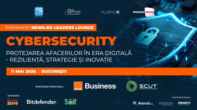 News.ro lansează un nou format de eveniment – Leaders Lounge, de dezbateri after business, primul fiind organizat astăzi: “Cybersecurity – Protejarea afacerilor în era digitală”