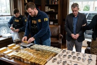 Un fost spion american, David Rush, arestat după descoperirea unor lingouri de aur în valoare de 40 mil $ la o percheziţie la locuinţa acestuia. El a fost inculpat şi cu privire la încasarea a 77.000 $ ca rezervist US Navy şi că a minţit cu privire la dip