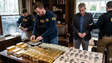 Un fost spion american, David Rush, arestat după descoperirea unor lingouri de aur în valoare de 40 mil $ la o percheziţie la locuinţa acestuia. El a fost inculpat şi cu privire la încasarea a 77.000 $ ca rezervist US Navy şi că a minţit cu privire la dip
