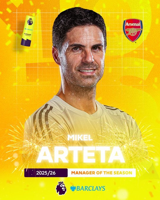 Mikel Arteta, desemnat antrenorul sezonului în Premier League
