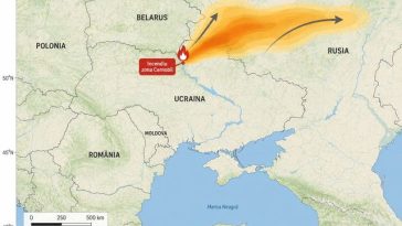 Incendiul din zona Cernobîl – Ministerul Mediului: Vântul va favoriza deplasarea norului de fum către Belarus, ulterior către nordul şi nord-estul Ucrainei şi sud-vestul Rusiei, fără impact asupra României, potrivit estimărilor ANM