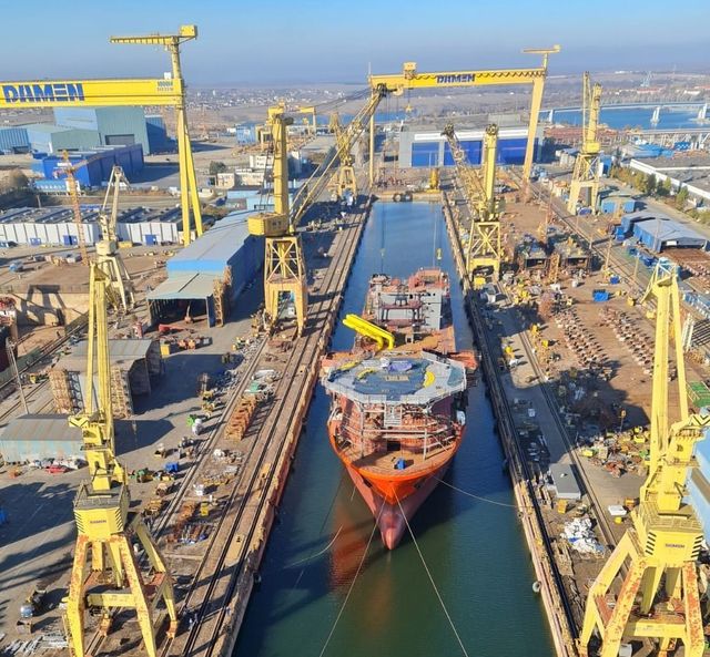 Creditorii Damen Mangalia decid strategia de vânzare a şantierului. Valoarea lui poate oscila între 84 şi 184 de milioane de euro