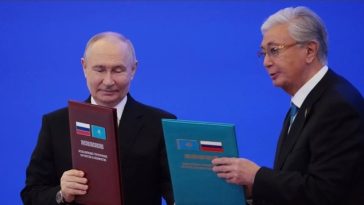 Putin şi Toqaev semnează un acord în vederea construirii primei centrale nucleare în Kazahstan. Moscova acordă Astanei un împrumut de 16,5 mld. $ în vederea lansării construirii centralei de către Rostaom pe malul Lacului Balhaş