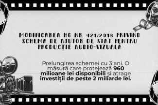 Schema de ajutor de stat pentru a sprijini producţia de film şi conţinut audiovizual, în dezbatere publică
