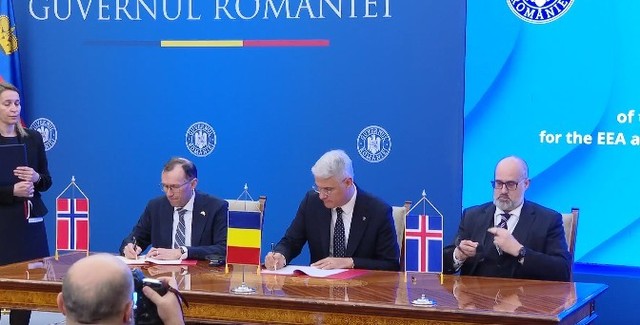 Memorandumul de Înţelegere pentru Implementarea Mecanismului Financiar al Spaţiului Economic European şi a Mecanismului Financiar Norvegian (2021-2028), semnat la Palatul Victoria