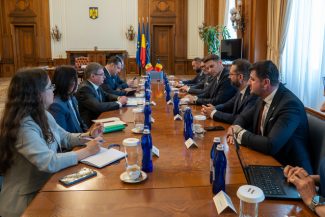 Preşedintele Senatului, Mircea Abrudean, întrevedere cu preşedintele Parlamentului de la Chişinău, Igor Grosu: Sprijinul României pentru Republica Moldova şi Ucraina reprezintă o constantă a statului român