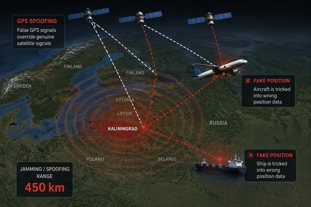 Rusia poate bruia semnalele GPS până în inima Europei. Autoritatea lituaniană afirmă că Rusia şi-a extins capacitatea de interferenţă: numărul de antene de „spoofing” GPS a crescut de la 3 la începutul anului 2025 la 36 în prezent