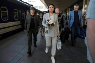 Opozanta belarusă Svetlana Tihanovskaia efectuează prima vizită în Ucraina de la începutul războiului