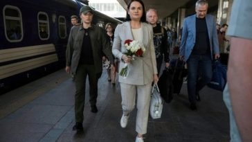 Opozanta belarusă Svetlana Tihanovskaia efectuează prima vizită în Ucraina de la începutul războiului