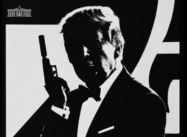 Trump îşi pune, cu ajutorul AI, smokingul lui James Bond