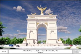 Comisia de Arte Frumoase aprobă în unanimitate proiectul Arcului de Triumf al lui Trump, care ”zdrobi” Arcul de Triumf de la Paris