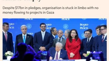 Consiliul Păcii al lui Trump n-a primit nicio finanţare şi este împotmolit în probleme juridice, dezvăluie Financial Times