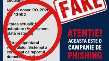 Autoritatea pentru Digitalizarea României atrage atenţia asupra unei campanii de phishing care vizează utilizatorii platformei Ghişeul.ro