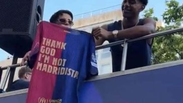 „Slavă Domnului că nu sunt fan Real Madrid”, tricoul afişat de Lamine Yamal la sărbătorirea titlului câştigat de FC Barcelona – FOTO, VIDEO