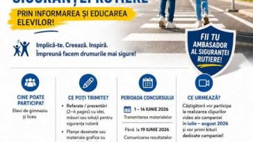 CNAIR lansează un concurs de idei și creativitate pentru creșterea siguranței rutiere prin informarea și educarea elevilor
