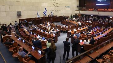Parlamentul israelian a votat în primă lectură în favoarea dizolvării sale