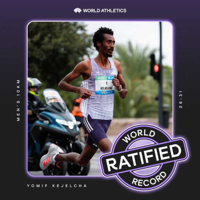 Atletism: World Athletics a ratificat recordul mondial stabilit de Yomif Kejelcha în proba de 10 km pe șosea