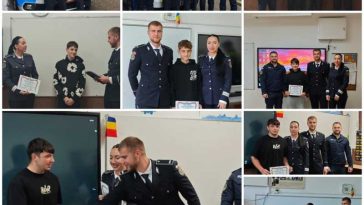 Suceava: Șase elevi au fost premiați de polițiști, după ce au ajutat la prinderea autorului unei tâlhării