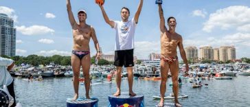 VIDEO Sărituri de la mare înălțime: Constantin Popovici, clasat pe podium în Florida, în Seria Cliff Diving