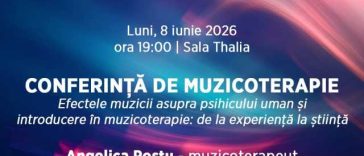 Sibiu: Prima conferință de muzicoterapie la Filarmonică, susținută de o terapeută cu experiență în Spania, Belgia și Germania