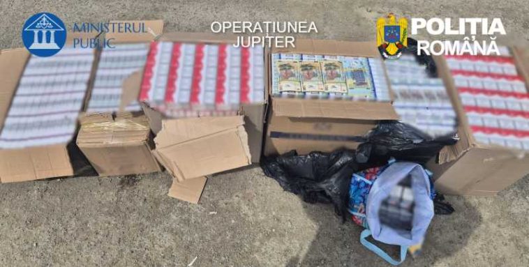 Bihor: Percheziții și flagrant în două dosare de contrabandă cu țigări, în cadrul operațiunii JUPITER