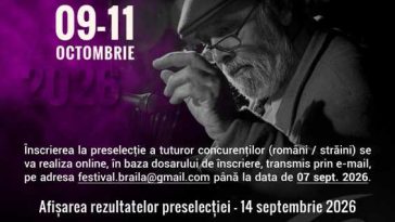 Brăila: Au început înscrierile la Festivalul Internațional de Jazz ‘Johnny Răducanu’; data limită – 7 septembrie