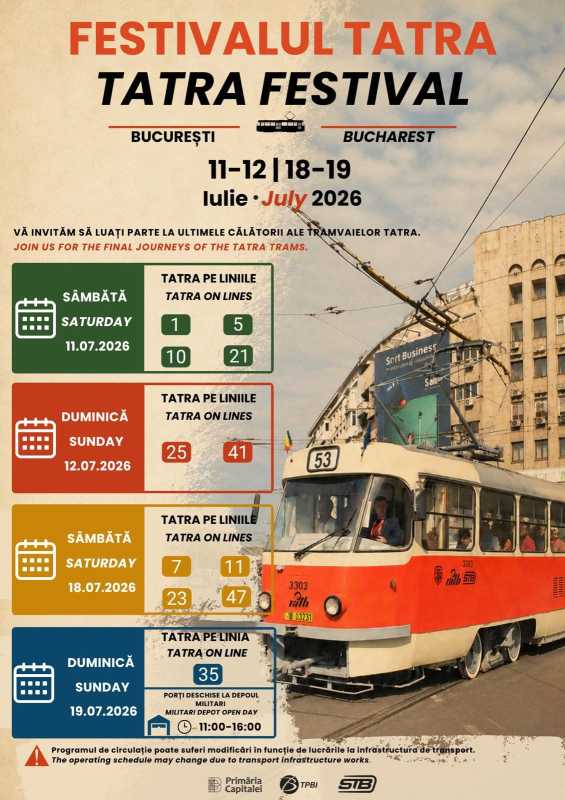 Tramvaiele Tatra vor fi retrase din circulație, după 53 de ani