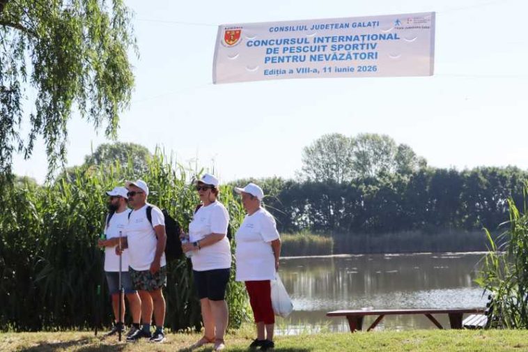 Galați: Peste 100 de participanți din 3 țări, la unicul concurs de pescuit pentru nevăzători din România